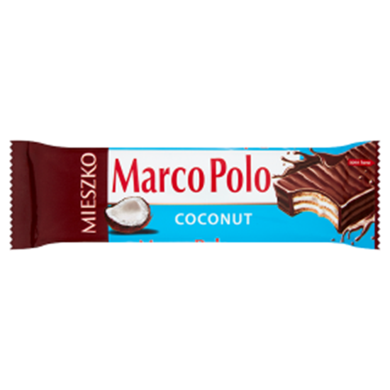 Obrazek Mieszko Marco Polo Coconut Wafelek przekładany kremem kokosowym w czekoladzie mlecznej 34 g