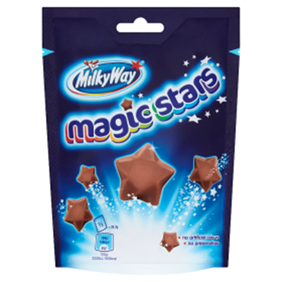 Obrazek Milky Way Magic Stars Gwiazdki z puszystej mlecznej czekolady 91 g