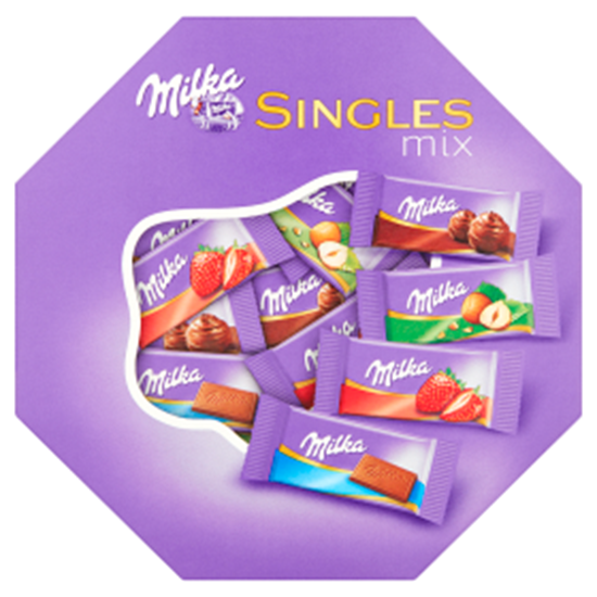 Obrazek Milka Singles Mix Mieszanka czekoladek mlecznych 138 g