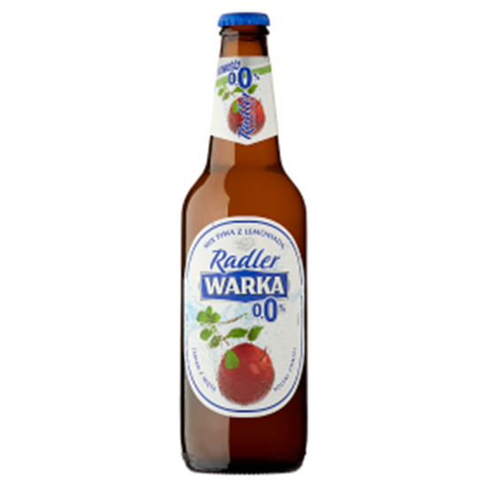 Obrazek Warka Radler Piwo bezalkoholowe z lemoniadą o smaku jabłka z miętą 500 ml