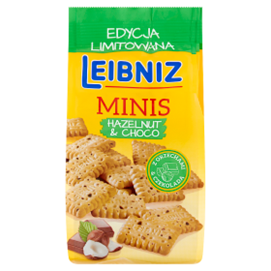Obrazek Leibniz Minis Herbatniki z orzechami & czekoladą 100 g
