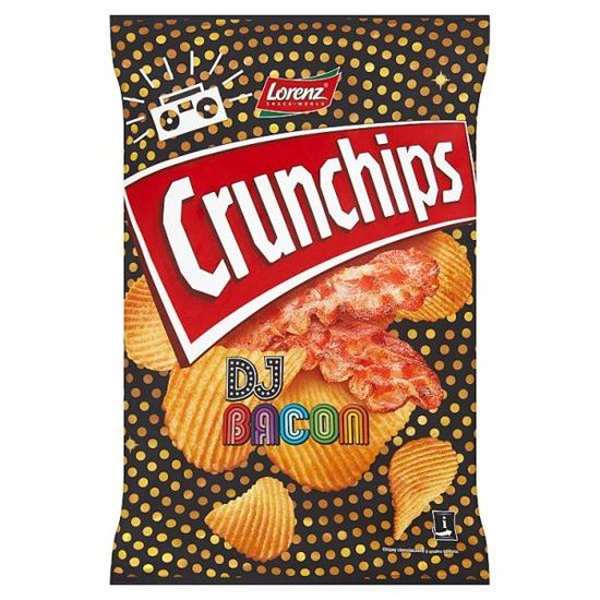 Crunchips DJ Bacon Chipsy ziemniaczane o smaku bekonu 140 g