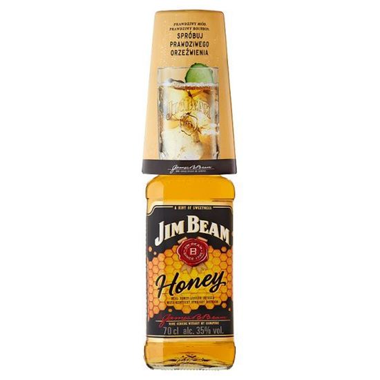 Jim Beam Honey Likier 700 ml i szklanka