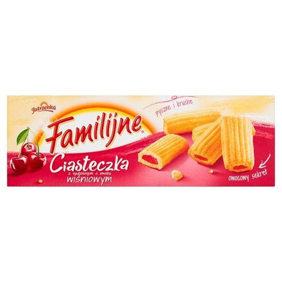 Familijne Ciasteczka z nadzieniem o smaku wiśniowym 130 g