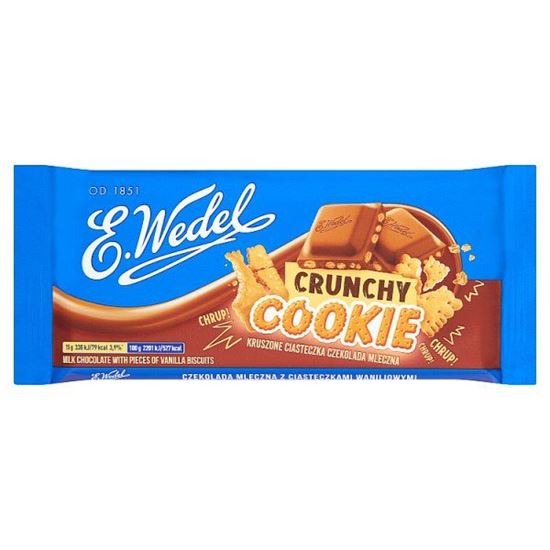 E. Wedel Crunchy Cookie Czekolada mleczna z ciasteczkami waniliowymi 90 g