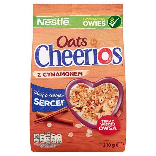 Nestlé Cheerios Oats Chrupiące płatki śniadaniowe z cynamonem 210 g