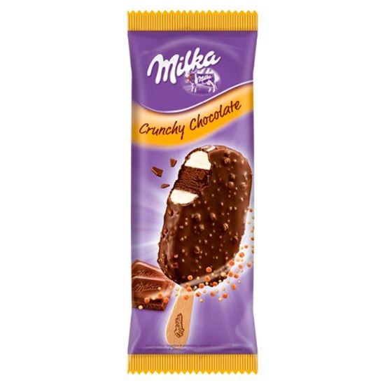 Milka Lody waniliowe i lody czekoladowe w polewie z czekolady mlecznej 110 ml