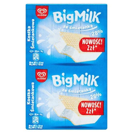 Algida Big Milk Lody kostka śmietankowa 180 ml