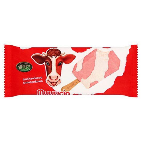 Zielona Budka Muuucia Lody śmietankowo-truskawkowe 110 ml