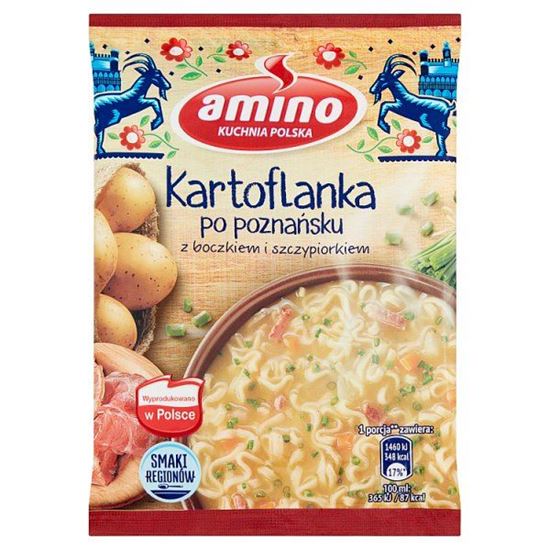Amino Zupa błyskawiczna kartoflanka po poznańsku z boczkiem i szczypiorkiem 65 g