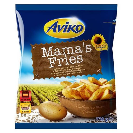 Aviko Mama's Fries Frytki ze skórką 750 g
