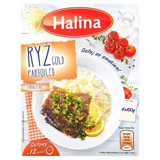 Halina Ryż Gold Parboiled 400 g (4 x 100 g)