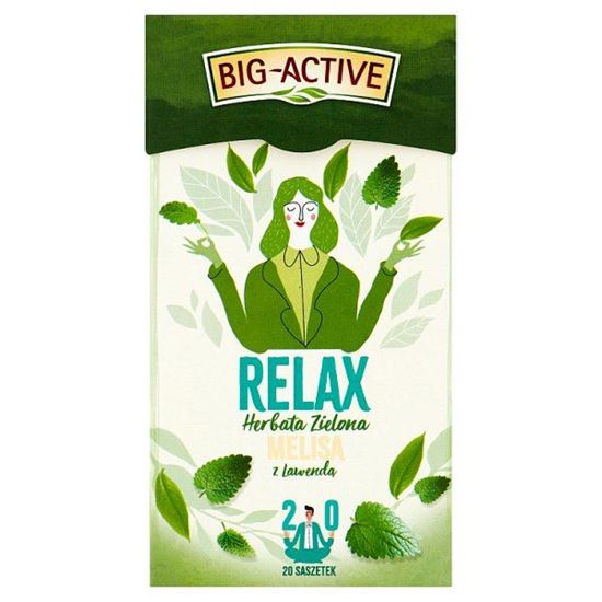 Big-Active Relax Herbata zielona melisa z lawendą 30 g (20 x 1,5 g)