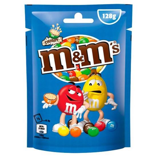 M&M's Crispy Cukierki z mlecznej czekolady z kruchym ryżowym wnętrzem 128 g