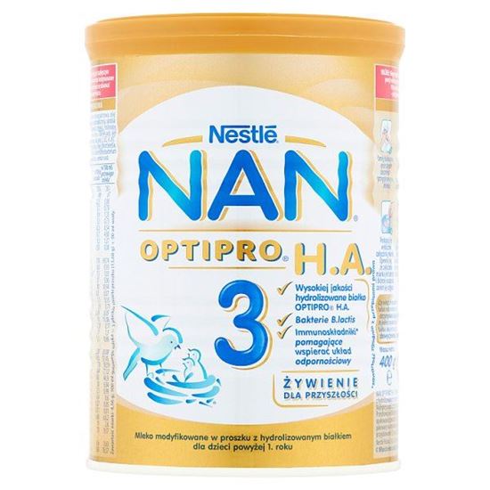 NAN OPTIPRO H.A. 3 Mleko modyfikowane w proszku dla dzieci powyżej 1. roku 400 g