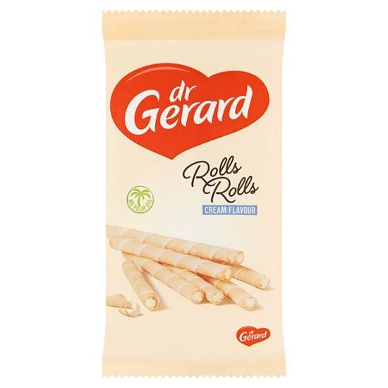 dr Gerard Rolls Rolls Rurki waflowe z kremem o smaku śmietankowym 160 g