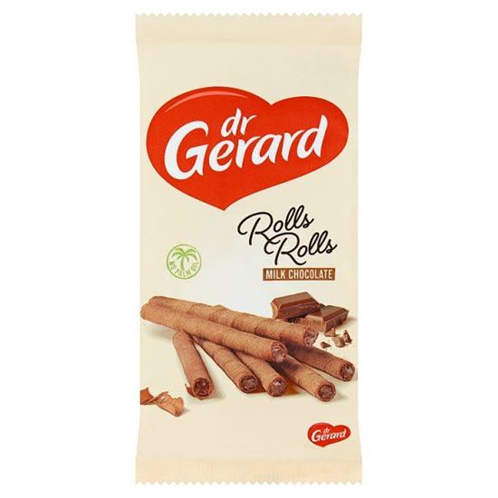 dr Gerard Rolls Rolls Rurki waflowe kakaowe z kremem z mleczną czekoladą 160 g