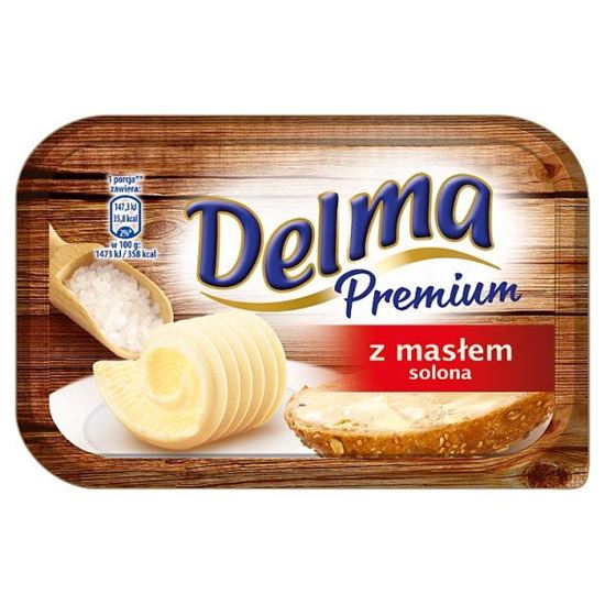 Delma Premium z masłem solona Miks tłuszczowy 450 g
