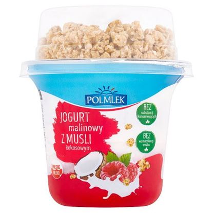 Polmlek Jogurt malinowy z musli kokosowym 210 g