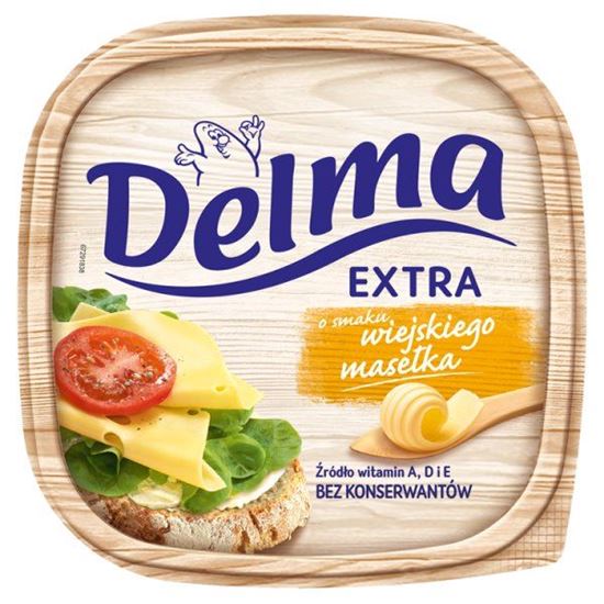 Delma Extra Margaryna o smaku wiejskiego masełka 450 g