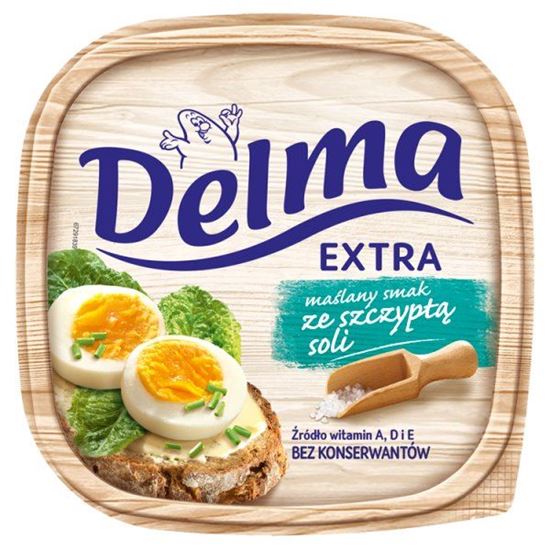 Delma Extra Margaryna o smaku masła ze szczyptą soli 450 g