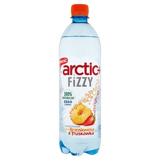 Arctic+ Fizzy Napój gazowany o smaku brzoskwinia & truskawka 750 ml