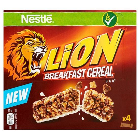 Nestlé Lion Śniadaniowy baton zbożowy 100 g (4 x 25 g)