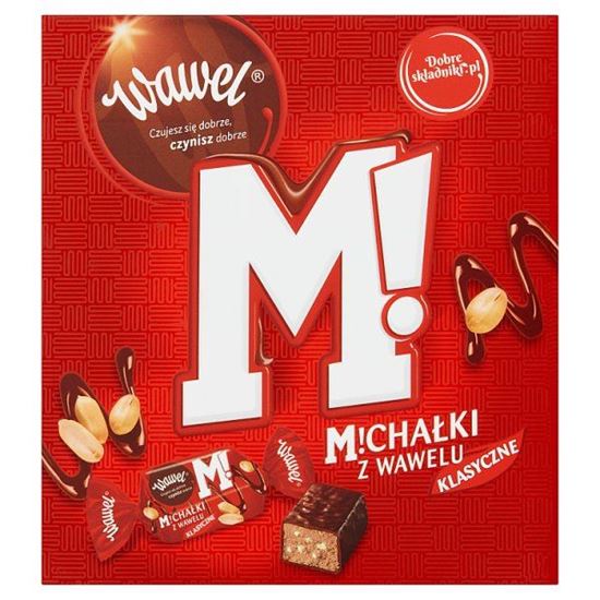 Wawel Michałki z Wawelu Klasyczne Cukierki w czekoladzie 300 g