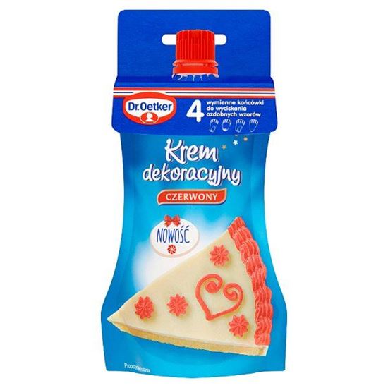 Dr. Oetker Krem dekoracyjny czerwony 140 g