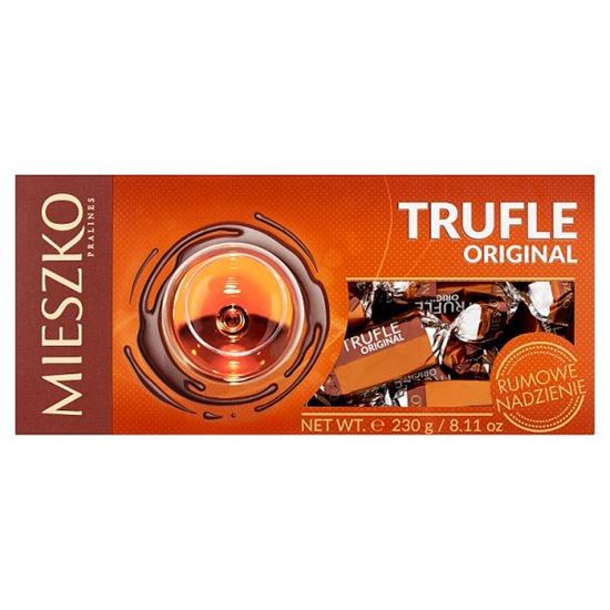 Mieszko Trufle Original Cukierki z rumem w czekoladzie 230 g