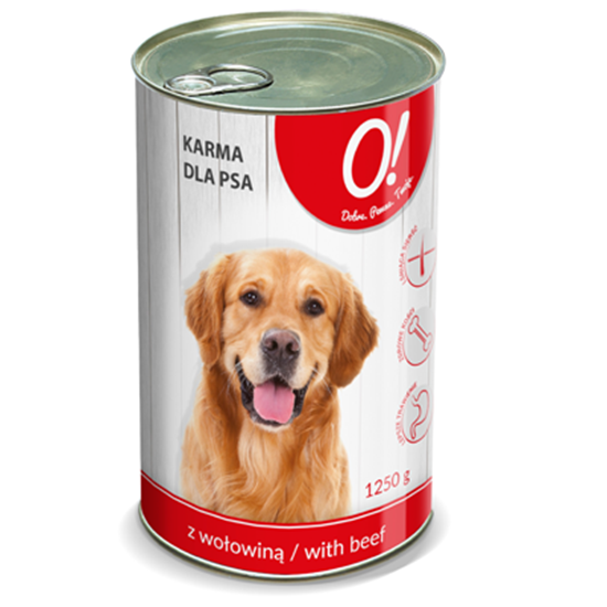 Obrazek O! Karma dla psa z wołowiną 1250 g