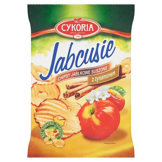 Cykoria Jabcusie Chipsy jabłkowe suszone z cynamonem 40 g