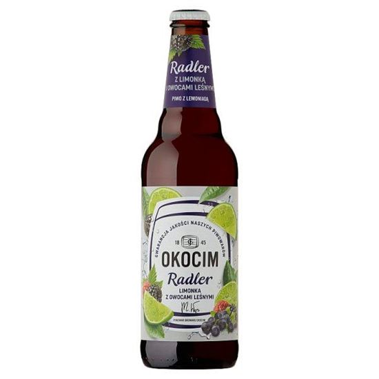 Okocim Radler Piwo z lemoniadą limonka z owocami leśnymi 500 ml