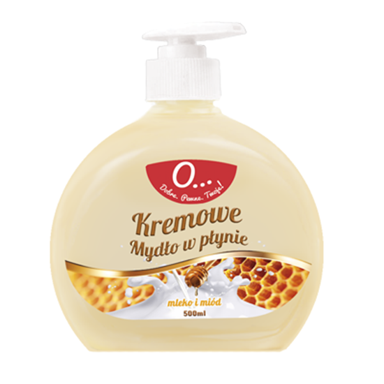 Obrazek O! Mydło w płynie mleko i miód 500 ml