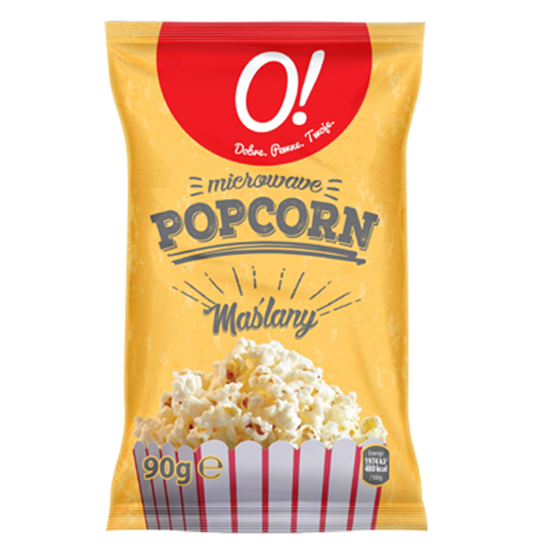 Obrazek O! Popcorn maślany 90 g