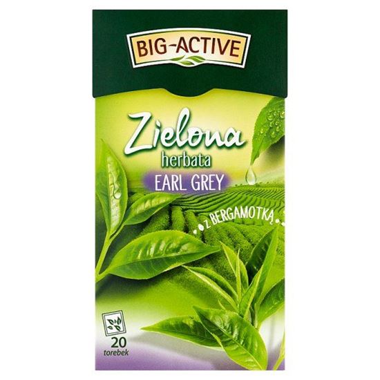 Big-Active Zielona herbata Earl Grey z bergamotką 30 g (20 x 1,5 g)