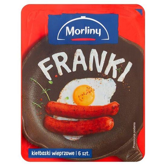 Morliny Franki Kiełbaski wieprzowe 240 g (6 sztuk)