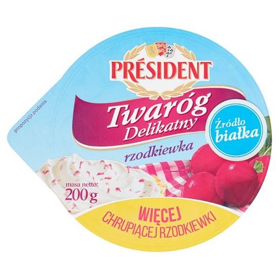 Président Twaróg Delikatny z rzodkiewką 200 g
