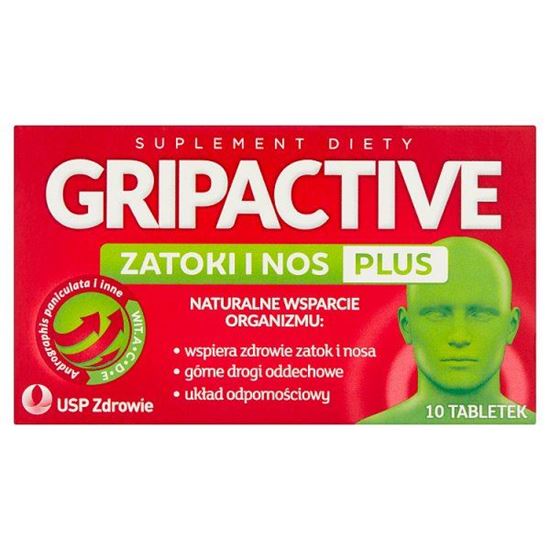 Gripactive Suplement diety zatoki i nos plus 10 sztuk