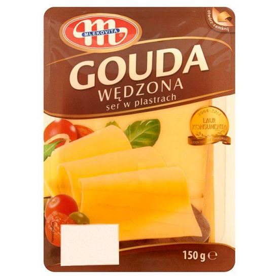 Mlekovita Gouda wędzona Ser w plastrach 150 g