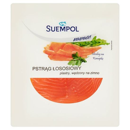 Suempol Pstrąg łososiowy wędzony na zimno plastry 100 g