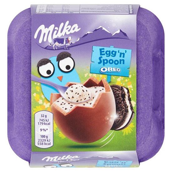 Milka Egg 'n' Spoon Czekolada mleczna Oreo 128 g (4 x 32 g)