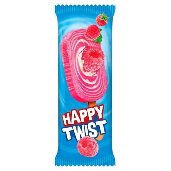 Happy Twist Lody o smaku śmietankowym i lody wodne o smaku malinowym 100 ml