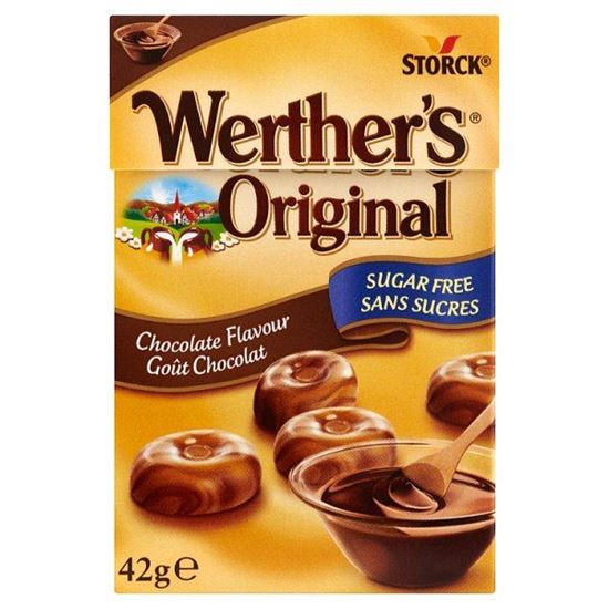 Werther's Original Cukierki śmietankowe bez cukru o smaku czekoladowym 42 g