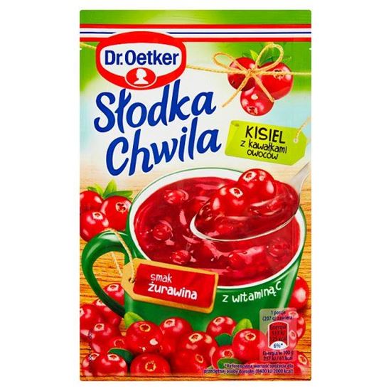 Dr. Oetker Słodka Chwila Kisiel z kawałkami owoców smak żurawina 32,5 g