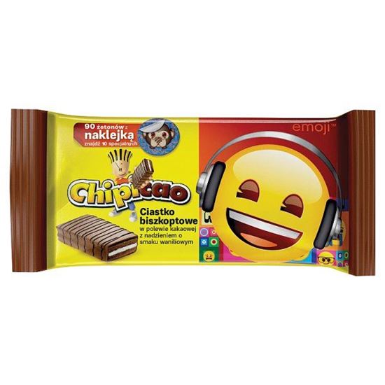 Chipicao Ciastko biszkoptowe w polewie kakaowej z nadzieniem o smaku waniliowym 64 g