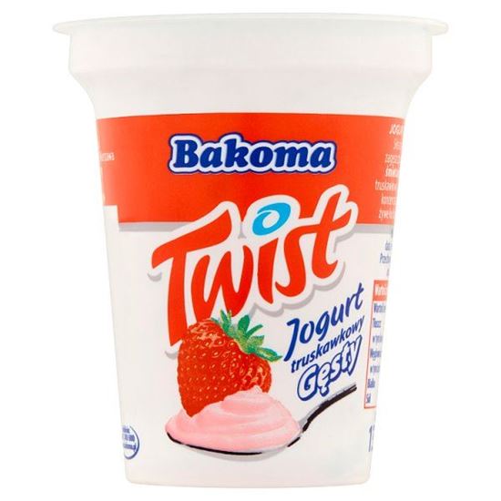 Bakoma Twist Jogurt truskawkowy gęsty 135 g