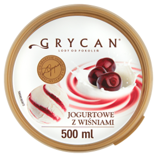 Obrazek Grycan Lody jogurtowe z wiśniami 500 ml