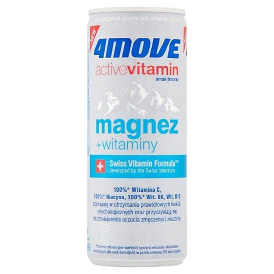 4Move Active Vitamin Napój gazowany smak limonki 250 ml