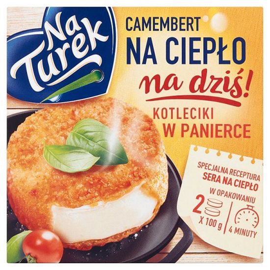NaTurek Camembert na ciepło Kotleciki w panierce 2 x 100 g